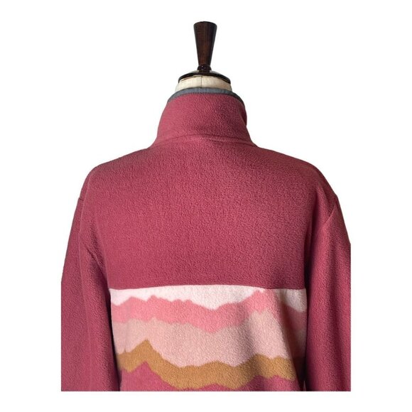 Simply Southern Pink Classic Mountain Fleece Quarter Snap Pullover Top Size S - Picture 5 of 10